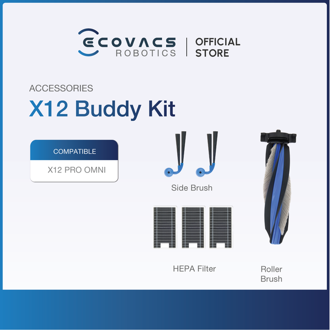 ECOVACS Deebot X12 Pro OMNI - Accessories Kit, Roller Mop And Dustbags