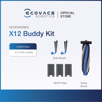 ECOVACS Deebot X12 Pro OMNI - Accessories Kit, Roller Mop And Dustbags