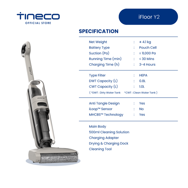 Tineco iFloor Y2 Wet & Dry Vacuum Cleaner