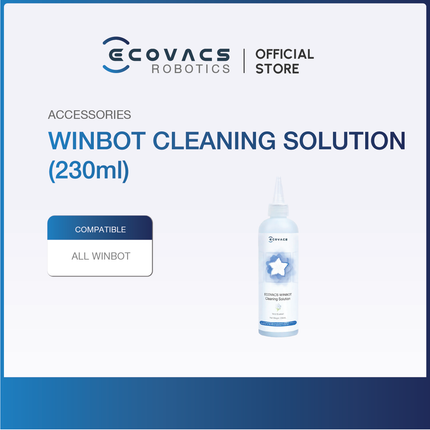 ECOVACS WINBOT W2 OMNI/WINBOT MINI ACCESSORIES LISTING - MOP CLOTH, & CLEANING SOLUTION
