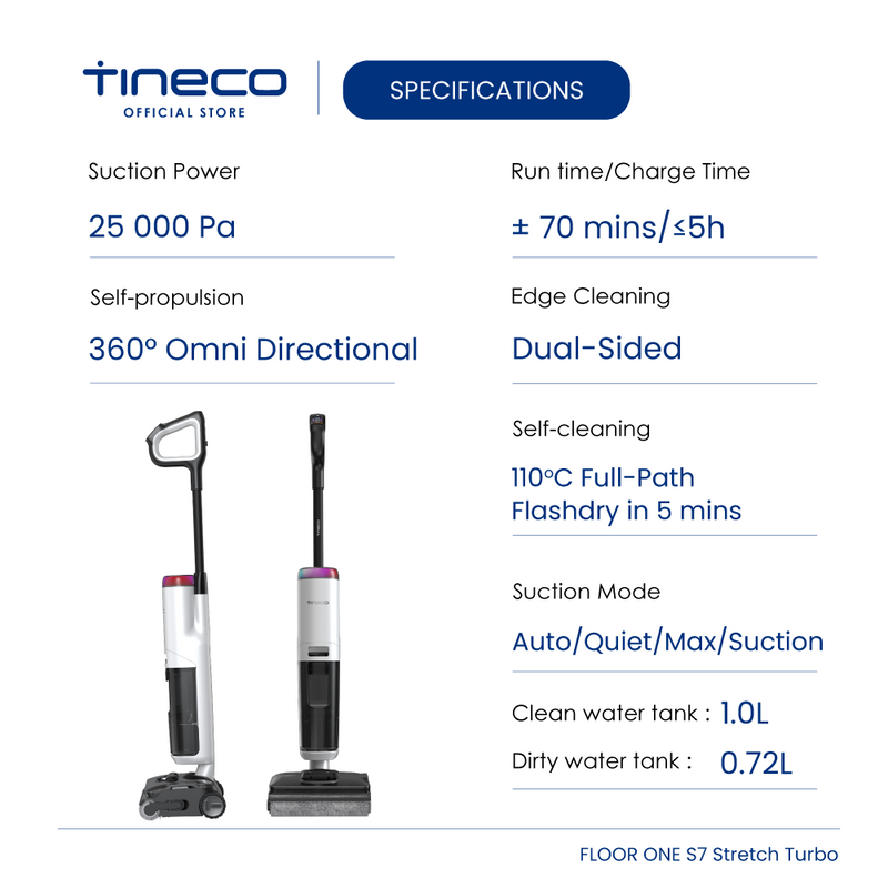 Tineco Floor One S7 Stretch Turbo Smart Wet & Dry Vacuum Cleaner