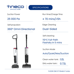 Tineco Floor One S7 Stretch Turbo Smart Wet & Dry Vacuum Cleaner