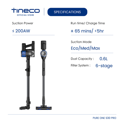 Tineco Pure One S30 Pro Cordless Stick Vacuum Cleaner
