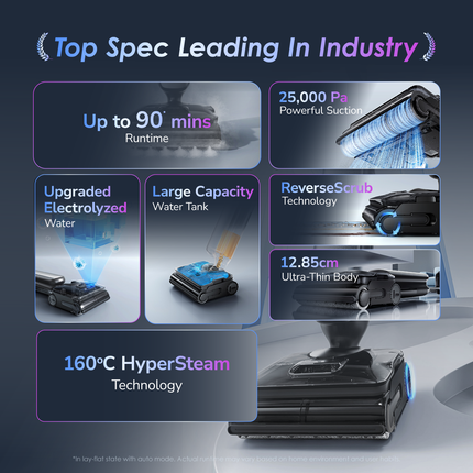 Tineco Floor One S9 Artist Steam Pro (Grey) Smart Wet & Dry Vacuum Cleaner