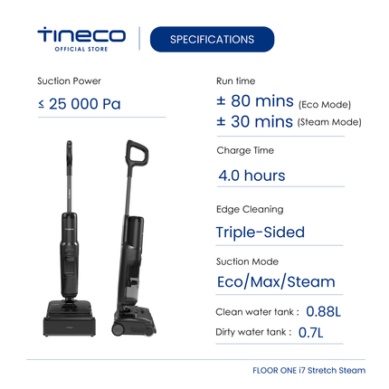 Tineco Floor One i7 Stretch Steam Smart Wet & Dry Vacuum Cleaner
