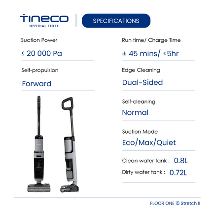 Tineco Floor One i5 Stretch II Wet & Dry Vacuum Cleaner