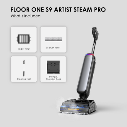 Tineco Floor One S9 Artist Steam Pro (Grey) Smart Wet & Dry Vacuum Cleaner