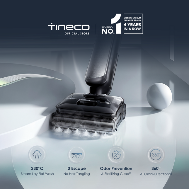 Tineco Floor One S9 Artist Steam Pro (Grey) Smart Wet & Dry Vacuum Cleaner