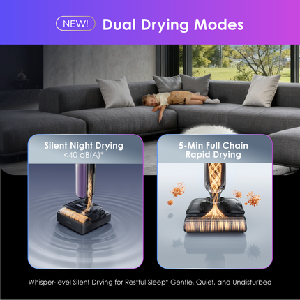 (COMEX26) Tineco Floor One S9 Artist Steam Pro (Purple) Smart Wet & Dry Vacuum Cleaner