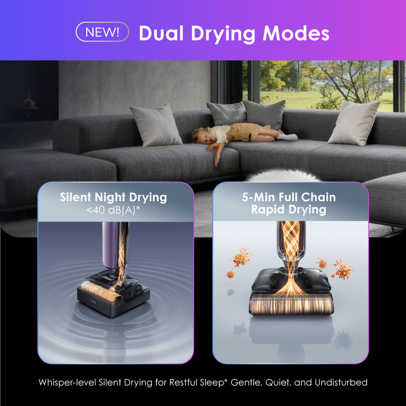 (COMEX26) Tineco Floor One S9 Artist Steam Pro (Purple) Smart Wet & Dry Vacuum Cleaner