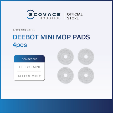 ECOVACS DEEBOT MINI/MINI 2 ACCESSORIES LISTING - ACCS KIT, DUSTBAG, MOP PADS, ROLLER BRUSH & WATER TANK