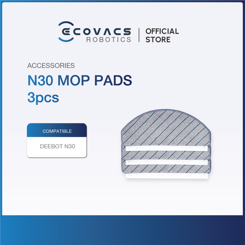 ECOVACS DEEBOT N30 / N30 PRO OMNI SERIES - ACCESSORIES KIT, MOP CLOTH, SOLID FLOOR CLEANER & DUSTBAG