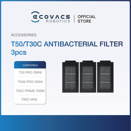 Ecovacs Deebot T30C Prime Omni/T30C Max - Accessories Kit, Mop Cloth & Dustbag