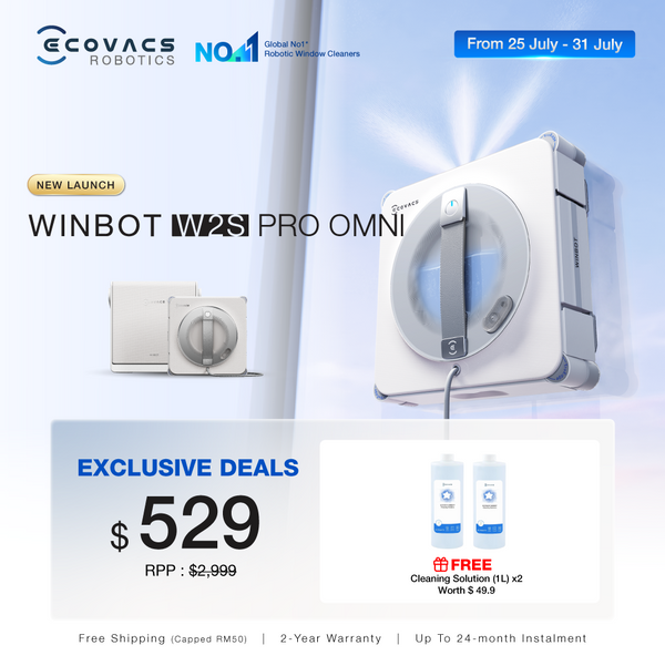 ECOVACS Winbot W2S Pro Omni Window Robot Vacuum
