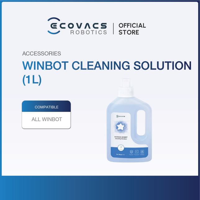 ECOVACS WINBOT W2 OMNI/WINBOT MINI ACCESSORIES LISTING - MOP CLOTH, & CLEANING SOLUTION