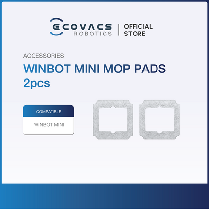 ECOVACS WINBOT W2 OMNI/WINBOT MINI ACCESSORIES LISTING - MOP CLOTH, & CLEANING SOLUTION