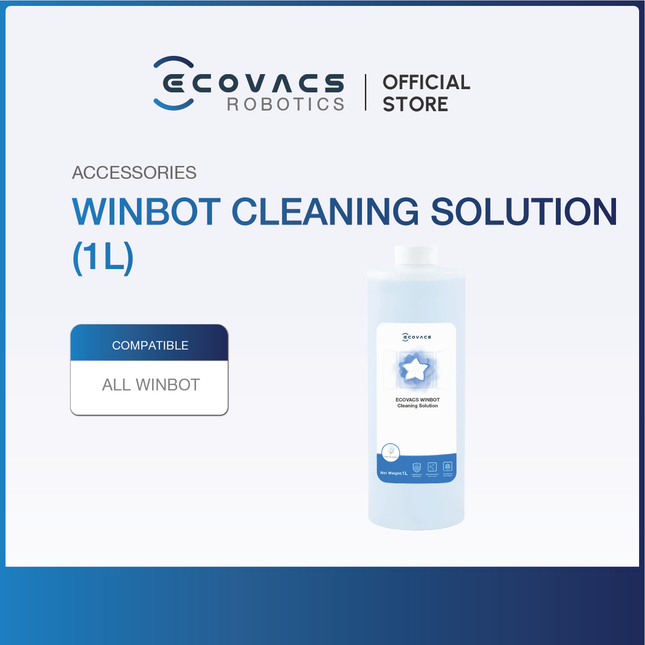 ECOVACS Winbot W2 Omni/Winbot Mini Accessories Listing - Mop Cloth & Cleaning Solution