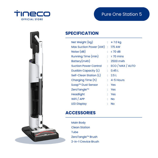 Tineco Pure One Station 5 Cordless Smart Vacuum Cleaner