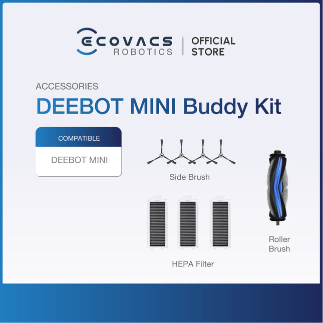 ECOVACS DEEBOT MINI/MINI 2 ACCESSORIES LISTING - ACCS KIT, DUSTBAG, MOP PADS, ROLLER BRUSH & WATER TANK