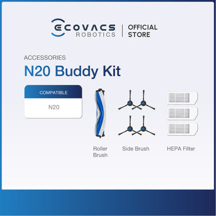 ECOVACS DEEBOT T30 FAMILY/N20 FAMILY SERIES ACCESSORIES LISTING - ACCS KIT, MOP CLOTH & DUSTBAG