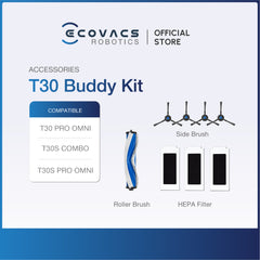 ECOVACS DEEBOT T30 FAMILY/N20 FAMILY SERIES ACCESSORIES LISTING - ACCS KIT, MOP CLOTH & DUSTBAG