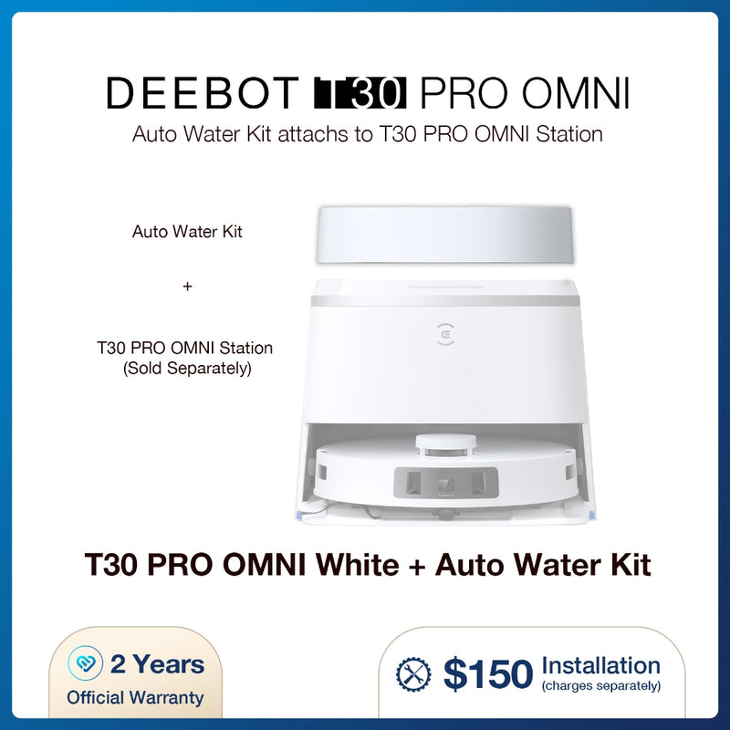 ECOVACS DEEBOT T30 PRO OMNI AUTO WATER KIT | AUTO CLEAN WATER AND DETERGENT REFILLING | AUTO DIRTY WATER DISPOSAL