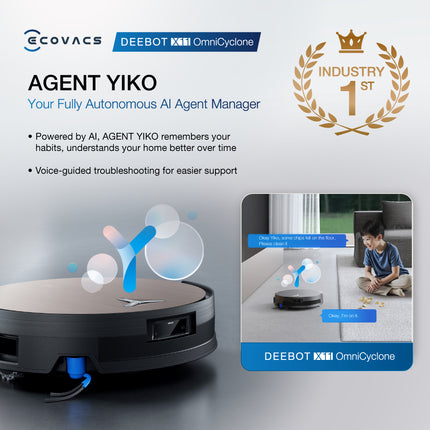 ECOVACS DEEBOT X11 OmniCyclone Floor Washing Robot Vacuum