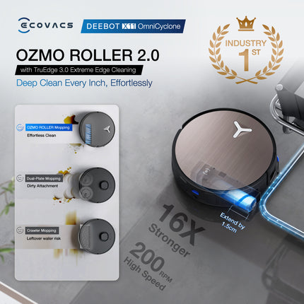ECOVACS DEEBOT X11 OmniCyclone Floor Washing Robot Vacuum